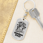 Dad Fishing Buddy Fishing Keychain Stainless Steel or 18k Gold Dog Tag Keyring-Express Your Love Gifts