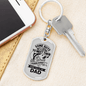 Dad Fishing Buddy Fishing Keychain Stainless Steel or 18k Gold Dog Tag Keyring-Express Your Love Gifts