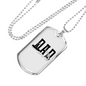 Dad Fishing Necklace Stainless Steel or 18k Gold Dog Tag 24" Chain-Express Your Love Gifts