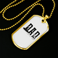 Dad Fishing Necklace Stainless Steel or 18k Gold Dog Tag 24" Chain-Express Your Love Gifts