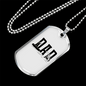 Dad Fishing Necklace Stainless Steel or 18k Gold Dog Tag 24" Chain-Express Your Love Gifts