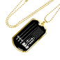 Dad Fishing Reel Cool Necklace Stainless Steel or 18k Gold Dog Tag 24" Chain-Express Your Love Gifts