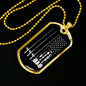 Dad Fishing Reel Cool Necklace Stainless Steel or 18k Gold Dog Tag 24" Chain-Express Your Love Gifts