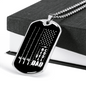 Dad Fishing Reel Cool Necklace Stainless Steel or 18k Gold Dog Tag 24" Chain-Express Your Love Gifts