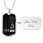 Dad Fishing Reel Cool Necklace Stainless Steel or 18k Gold Dog Tag 24" Chain-Express Your Love Gifts