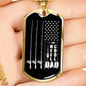 Dad Fishing Reel Cool Necklace Stainless Steel or 18k Gold Dog Tag 24" Chain-Express Your Love Gifts