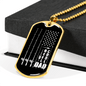 Dad Fishing Reel Cool Necklace Stainless Steel or 18k Gold Dog Tag 24" Chain-Express Your Love Gifts