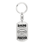 Dad Forever Keychain Stainless Steel or 18k Gold Dog Tag Keyring-Express Your Love Gifts