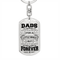Dad Forever Keychain Stainless Steel or 18k Gold Dog Tag Keyring-Express Your Love Gifts