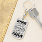 Dad Forever Keychain Stainless Steel or 18k Gold Dog Tag Keyring-Express Your Love Gifts