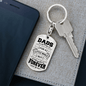 Dad Forever Keychain Stainless Steel or 18k Gold Dog Tag Keyring-Express Your Love Gifts