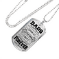 Dad Forever Necklace Stainless Steel or 18k Gold Dog Tag 24" Chain-Express Your Love Gifts