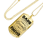 Dad Forever Necklace Stainless Steel or 18k Gold Dog Tag 24" Chain-Express Your Love Gifts