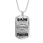 Dad Forever Necklace Stainless Steel or 18k Gold Dog Tag 24" Chain-Express Your Love Gifts
