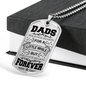 Dad Forever Necklace Stainless Steel or 18k Gold Dog Tag 24" Chain-Express Your Love Gifts