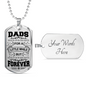 Dad Forever Necklace Stainless Steel or 18k Gold Dog Tag 24" Chain-Express Your Love Gifts