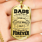 Dad Forever Necklace Stainless Steel or 18k Gold Dog Tag 24" Chain-Express Your Love Gifts