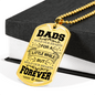 Dad Forever Necklace Stainless Steel or 18k Gold Dog Tag 24" Chain-Express Your Love Gifts