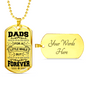 Dad Forever Necklace Stainless Steel or 18k Gold Dog Tag 24" Chain-Express Your Love Gifts