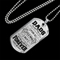 Dad Forever Necklace Stainless Steel or 18k Gold Dog Tag 24" Chain-Express Your Love Gifts