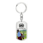 Dad Hero Dog Tag Pendant Keychain Stainless Steel or 18k Gold-Express Your Love Gifts