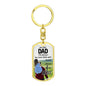 Dad Hero Dog Tag Pendant Keychain Stainless Steel or 18k Gold-Express Your Love Gifts