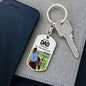 Dad Hero Dog Tag Pendant Keychain Stainless Steel or 18k Gold-Express Your Love Gifts