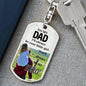 Dad Hero Dog Tag Pendant Keychain Stainless Steel or 18k Gold-Express Your Love Gifts