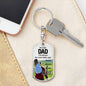 Dad Hero Dog Tag Pendant Keychain Stainless Steel or 18k Gold-Express Your Love Gifts