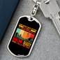 Dad Hunting Buddy Keychain Stainless Steel or 18k Gold Dog Tag Keyring-Express Your Love Gifts