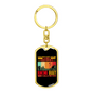 Dad Hunting Buddy Keychain Stainless Steel or 18k Gold Dog Tag Keyring-Express Your Love Gifts