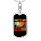 Dad Hunting Buddy Keychain Stainless Steel or 18k Gold Dog Tag Keyring-Express Your Love Gifts