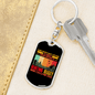 Dad Hunting Buddy Keychain Stainless Steel or 18k Gold Dog Tag Keyring-Express Your Love Gifts