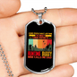 Dad Hunting Buddy Necklace Stainless Steel or 18k Gold Dog Tag 24" Chain-Express Your Love Gifts