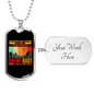 Dad Hunting Buddy Necklace Stainless Steel or 18k Gold Dog Tag 24" Chain-Express Your Love Gifts