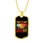Dad Hunting Buddy Necklace Stainless Steel or 18k Gold Dog Tag 24" Chain-Express Your Love Gifts