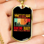 Dad Hunting Buddy Necklace Stainless Steel or 18k Gold Dog Tag 24" Chain-Express Your Love Gifts