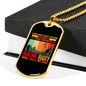 Dad Hunting Buddy Necklace Stainless Steel or 18k Gold Dog Tag 24" Chain-Express Your Love Gifts