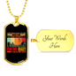 Dad Hunting Buddy Necklace Stainless Steel or 18k Gold Dog Tag 24" Chain-Express Your Love Gifts
