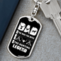 Dad Hunting Legend Keychain Stainless Steel or 18k Gold Dog Tag Keyring-Express Your Love Gifts