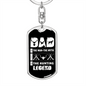 Dad Hunting Legend Keychain Stainless Steel or 18k Gold Dog Tag Keyring-Express Your Love Gifts