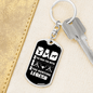 Dad Hunting Legend Keychain Stainless Steel or 18k Gold Dog Tag Keyring-Express Your Love Gifts