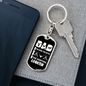 Dad Hunting Legend Keychain Stainless Steel or 18k Gold Dog Tag Keyring-Express Your Love Gifts