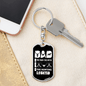 Dad Hunting Legend Keychain Stainless Steel or 18k Gold Dog Tag Keyring-Express Your Love Gifts