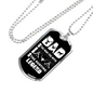 Dad Hunting Legend Necklace Stainless Steel or 18k Gold Dog Tag 24" Chain-Express Your Love Gifts