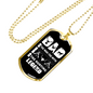 Dad Hunting Legend Necklace Stainless Steel or 18k Gold Dog Tag 24" Chain-Express Your Love Gifts