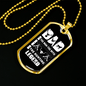 Dad Hunting Legend Necklace Stainless Steel or 18k Gold Dog Tag 24" Chain-Express Your Love Gifts