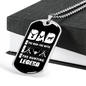 Dad Hunting Legend Necklace Stainless Steel or 18k Gold Dog Tag 24" Chain-Express Your Love Gifts