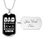 Dad Hunting Legend Necklace Stainless Steel or 18k Gold Dog Tag 24" Chain-Express Your Love Gifts