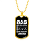 Dad Hunting Legend Necklace Stainless Steel or 18k Gold Dog Tag 24" Chain-Express Your Love Gifts